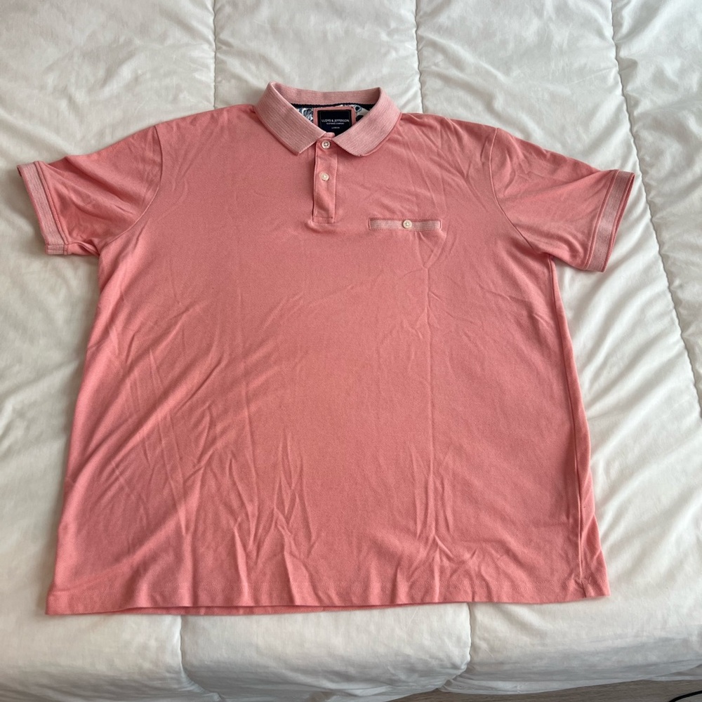 Lloyd and Jefferson Pink Polo Shirt